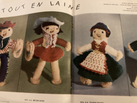Tijdschriften | Borduren | Frankrijk | 1935 - Jeux D'Aiguilles no. 5 Revue Bimestrielle de Traveau Feminens - Winter en Kerst Smockwerk ouderwetse gebreide jarretel