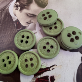 Ø 10 mm - 1 cm | Knopen | Groen-gras | mini (blouse-) leer lookknoopjes fantasie