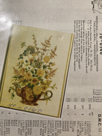 Borduurpatronen | Bloemen | Permin | Model 70-0140 Wanddecoratie vaas met bloemen (50 x 70 cm)
