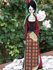 Bulgarije | Poppen | Houten vintage klederdrachtpop - handwerk 'Iglika'
