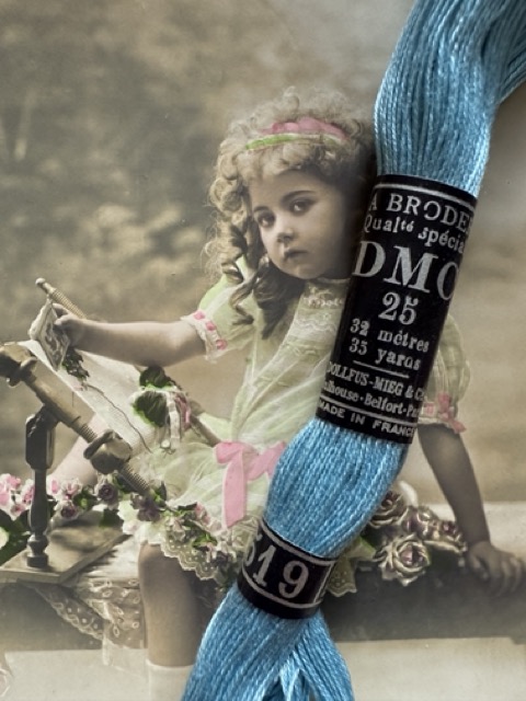 DMC Coton a broder special - art. 107 - dikte 25 | Blauw | kleurnr. 519 - 32 meter