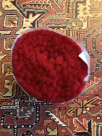Tapijtwol | Parley - 408- Fel rood | Pakje  zuiver scheerwol Teppichwolle - Carpetwool -  IRAN - Made in Holland ca. 1960