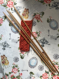 Breien | Breinaalden hout - antieke houten kousen breinaalden ca. 1900 - Antique Large Wooden Knitting Needles