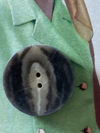 Ø 30 mm | Knopen | Bruin-zwart | Zware gemarmerde jasknoop van hars (7 mm dik)