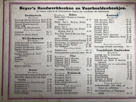 . Overzicht van Beyer's Handwerkboeken en voorbeeldboekjes ca. 1900-1905