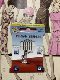 Naaimachinenaalden | JERSEY size 80-12) | Pakje met 5 stuks Organ Needles naalden