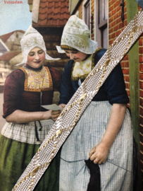Sierband | Wit | 01 cm - Vintage prachtig satijnband met goudaccenten 'Golven' - 50 cm