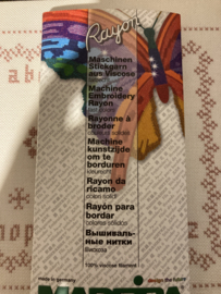 MADEIRA | Borduurgaren  kleurenkaart RAYON no. 140 art. 9840 en 9841 BOBBINFIL art. 9765  Machine kunstzijde (2003)