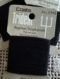 Stopwol | Zwart | TRIDENT Mending | STOPKATOEN Stopgaren - Maasgaren - 15 meter