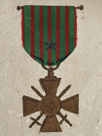 Briefkaart Oorlogskruis of Croix de Guerre .WW1