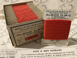Stopwol | Rood | DMC Alson A REPRISER Art. 25 | Stopgaren - Maasgaren - 50 meter en FIBRE SYNTÉTIQUE