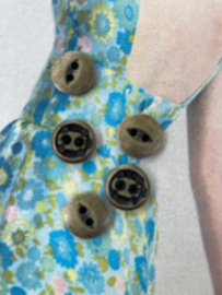 Ø 10 mm | Knopen | Bruin | Metalen blouse knoopje