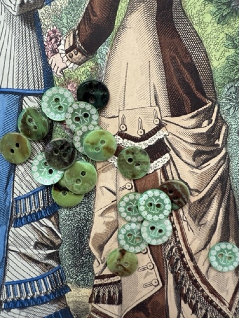 Parelmoeren knopen | Groen
