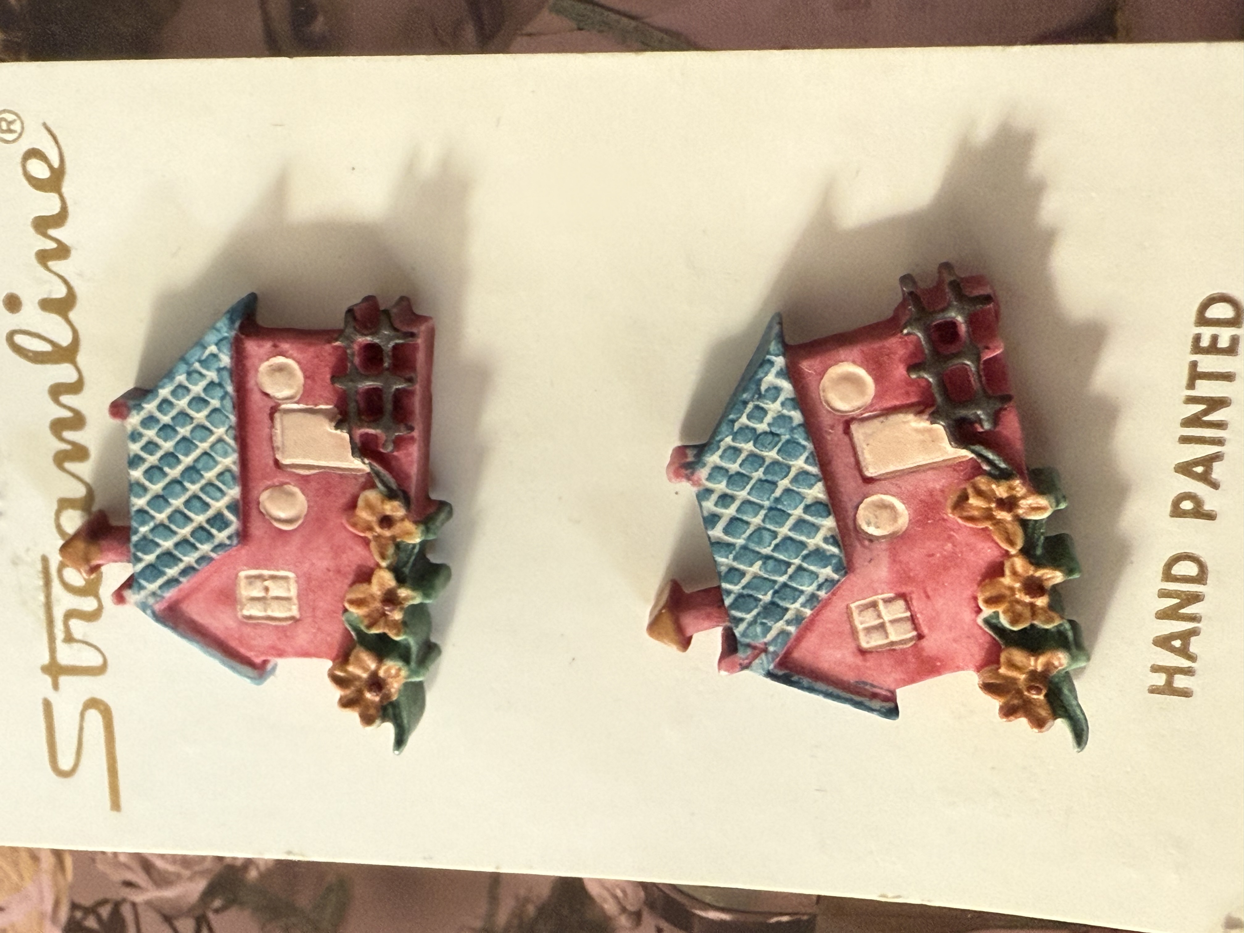 Scrapbook | Ø 25 mm - 02 cm | Knopen | Roze | Streamline vintage cottage huisje