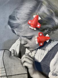 Knopen | Kinderen | Ø 15 mm - rood vliegtuigje