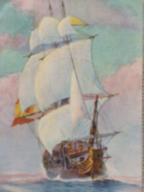 Scheepsvaart | Briefkaart | no. 64 "Spaansch Oorlogschip". Begin 18de eeuw | 1910-1920