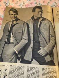 Madeleine: mode en patronenblad van Margriet | 1964, nr. 01 januari - gratis raderblad - 89 knippatronen: heren jasblazer - wollen jurk -  schorten - blouse - kinderjas