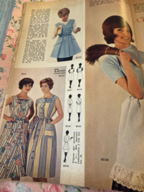Madeleine: mode en patronenblad van Margriet | 1964, nr. 03 maart - gratis raderblad - 90 knippatronen : schorten - kinderjassen- rok - blouse - pyjama