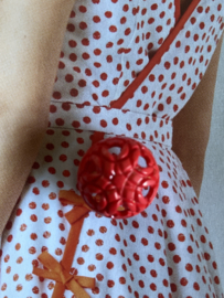 Knopen | Rood | Ø 16 mm - Tomaatrode prachtige bloemmotief knopen