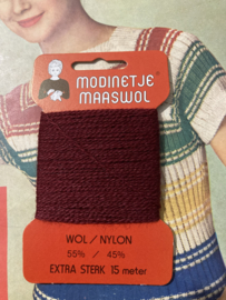 Stopwol | Rood-bordeaux | Enkalon Artfil - Mending | Stopgaren - Maasgaren - 15 meter