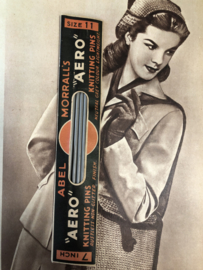 VERKOCHT | Breien | Breinaalden | Vintage breipennen - Knitting pins "Aero" Size 11 Abel Morrall's 7 inch