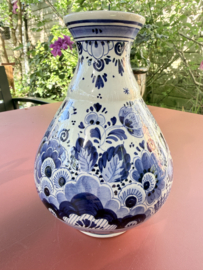 VERKOCHT | Delfts blauw | Vaas Handpainted Delfts blauwe vaas - 21 cm