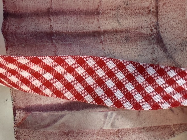 Biaisband | Rood | 01.8 cm - 18 mm breed | zacht geruit dubbel biaisband - RESTYLE - polycotton