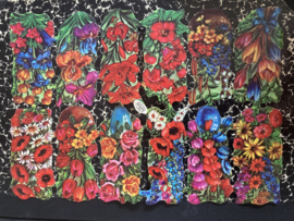 Poezieplaatjes | Kruger | 98/18 - Vintage 10 plaatjes met bloemen