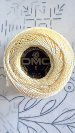DMC | Geel - art. 116  Perlé getwijnd garen no. 8 kleur 745 - 10 gram  - 87 mtr