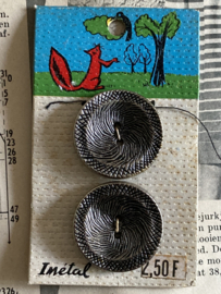 Ø 25 mm | Knopenkaarten | Zilver | IMétal vintage kaartje - Eekhorn