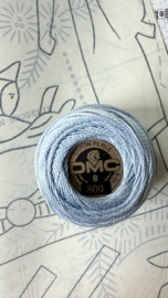 DMC | Blauw - art. 116  Perlé getwijnd garen no. 8 kleur 800 - 10 gram  - 87 mtr