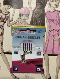 Naaimachinenaalden | MICROTEX size 70/10 | Pakje met 5 stuks Organ Needles naalden