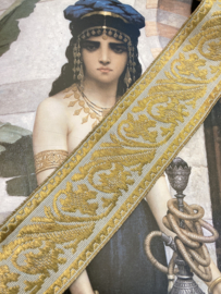 Sierband | Goud | Antiek brokaatband met blader- en bloemmotief - 50 cm