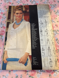 Madeleine: mode en patronenblad van Margriet | 1964, nr. 07 juli - gratis radarblad 83 patronen: jurken - jongens overhemd en short - mantelpakje