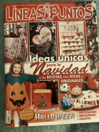 Tijdschriften | Borduren | Spanje | Lineas & Puntos nr. 20 - Ideas unicas para la Navidad - Halloween, kerstman borduurpatronen, kruissteek (engelen, bomen, rendieren, naaimachine