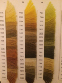 Vintage color chart for Colbert Wool for tapestry DMC Colbert | 70s | Collectable yarn