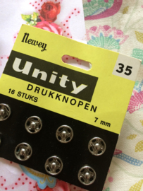 Metaal | Newey Unity Drukknopen  | 16 stuks 7 mm | vintage jaren '50