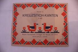 VERKOCHT | 1910-1920 | Boeken | Kruissteken | Kreuzstich-kanten 2. Heft Vorlage 3 Beyers Handarbeits - Vorlagen für Schule und Haus