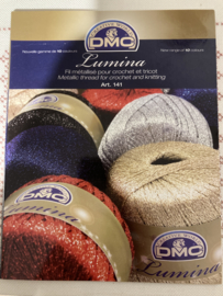 DDMC | Kleurenkaart LUMINA" Methallic thread for chrochet and knitting art. 141 (2010)