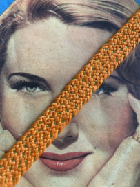 Sierband | Oranje | Vintage sierband met goudaccent (2 cm)