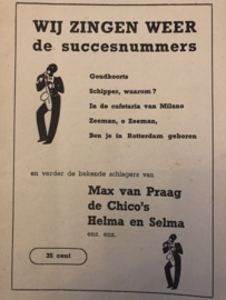 1950 | Muziek | Songteksten | WIJ ZINGEN WEER de succesnumers (Liedjes)