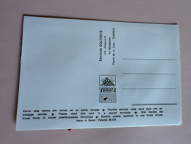 VERKOCHT | Souvenir kaarten | Spanje | Gemengd | Set van drie verschillende Tenerife ansichtkaarten meisje met kanten rokje en ezel