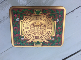 VERKOCHT | Gezellig  Albert Hein koffie bewaarblik | Vintage | jaren '70