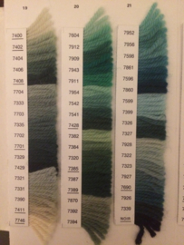 Vintage color chart for Colbert Wool for tapestry DMC Colbert | 70s | Collectable yarn