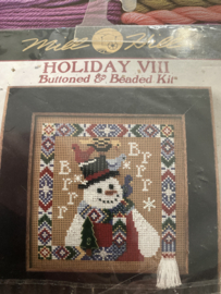 VERKOCHT | Borduren | Borduurpakket | Holliday VIII Buttoned & Beaded Kit (5 x 5 inch)