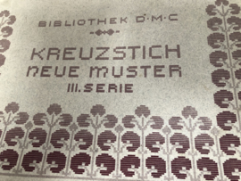 VERKOCHT | Boeken | Bibliothek DMC | Kruissteken | 1915 - Kreuzstich neu  Muster III. SERIE (groot formaat)