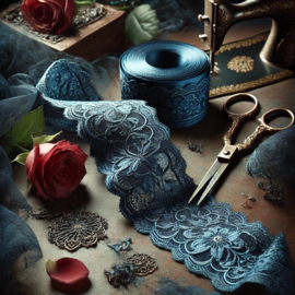 BLAUW | Sierband, galon textielband