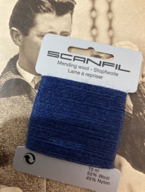 Stopwol | Blauw-donker | SCANFIL | Mending wool - Stopfwolle - Laine à repriser - Stopgaren - Maasgaren - 15 meter