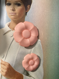 Ø 25 mm | Knopen | Roze | Margriet bloemknoop '70s
