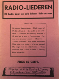 1947 | Muziek | Songteksten | Radio-liederen W.H. de Koning & Zonen Rotterdam (Liedjes)